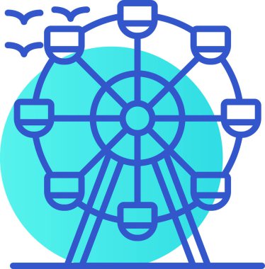 Bir çiçek simgesinin vektör illüstrasyonu