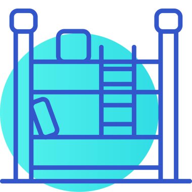 Bir ahşap sandalye simgesinin vektör çizimi