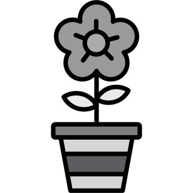 çiçek simgesi vektör illüstrasyonu