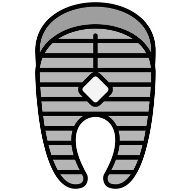 Beyaz arkaplandaki bir maskenin vektör çizimi