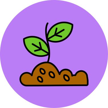 Çiçekli bir bitkinin vektör çizimi