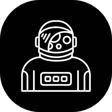 astronot simgesi vektör illüstrasyonu