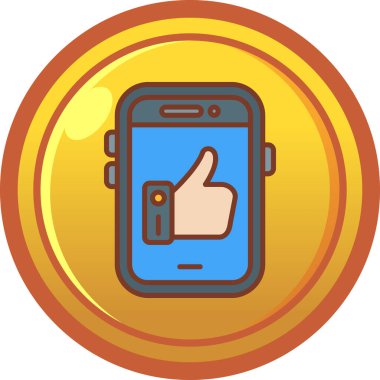 Mobil simgenin vektör illüstrasyonu