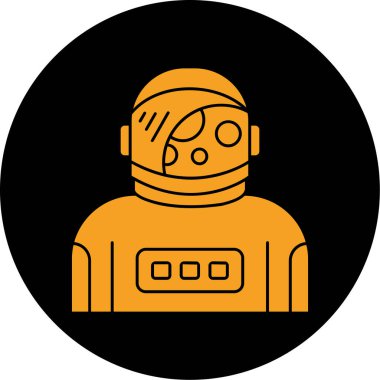 Astronot ikonu. Web için astronot vektör simgelerinin özet çizimi
