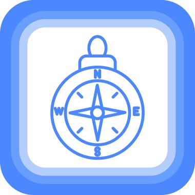 harita pusula yönlendirme simgesi - taslak biçimi