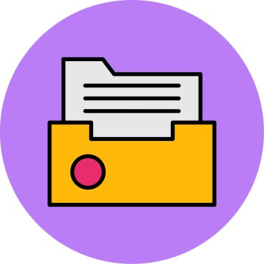 Belge simgesinin vektör illüstrasyonu