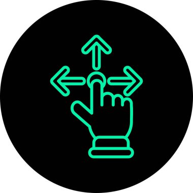 El işaretleyici ok simgesi ana hat biçiminde