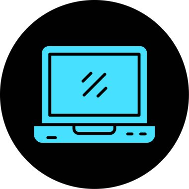 Dizüstü bilgisayar simgesi vektör çizimi