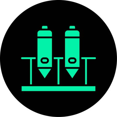 Benzersiz Benzin İstasyonu Vektör Kabartma Simgesi
