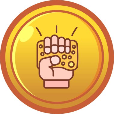 Bozuk para vektör illüstrasyon tasarımı ile el