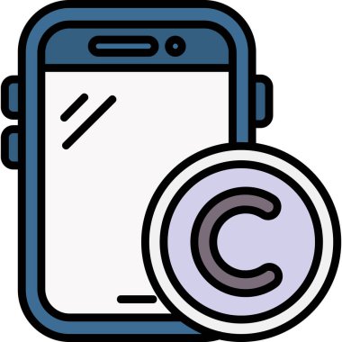 Akıllı telefon. Web simgesi basit illüstrasyon