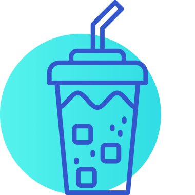 Soda içeceği web simgesi basit illüstrasyon