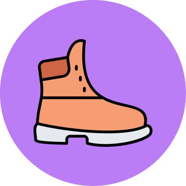 Ayakkabı simgesinin vektör illüstrasyonu