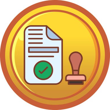 belge düz vektör simgesi