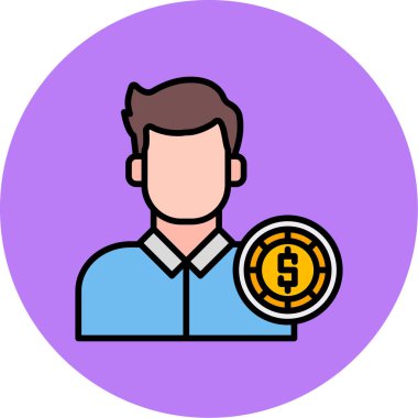 Bozuk para. Web simgesi basit illüstrasyon