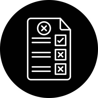 Kontrol listesi simgesi vektör illüstrasyonu