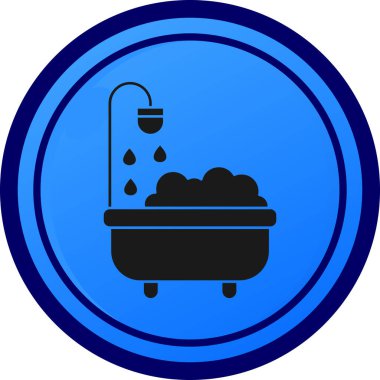 Banyo simgesi, vektör çizimi