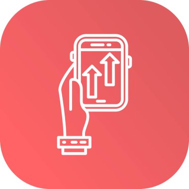 Modern telefon simgesinin vektör illüstrasyonu