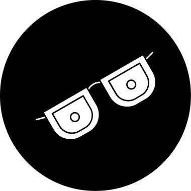 Siyah ve beyaz simgesinin vektör illüstrasyonu