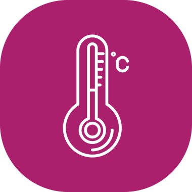 Termometre simgesinin vektör illüstrasyonu