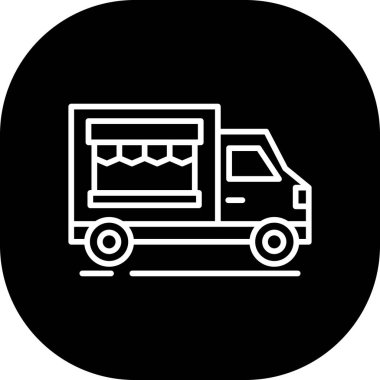 Kamyon. Web simgesi basit illüstrasyon