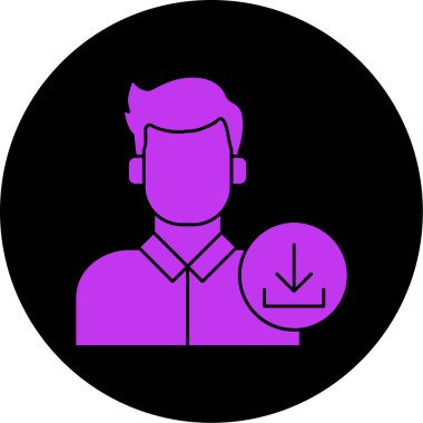 Bir insan simgesinin vektör illüstrasyonu