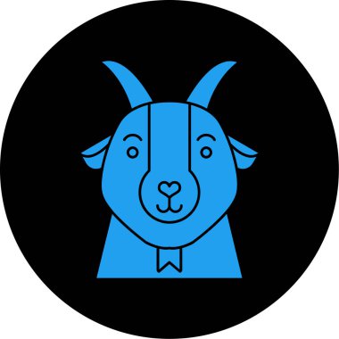 Bir keçinin sevimli çizgi film karakterinin vektör çizimi