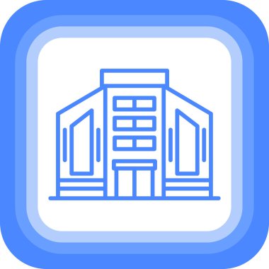 Bina. Web simgesi basit illüstrasyon