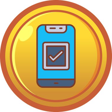 Akıllı telefon. Web simgesi basit illüstrasyon