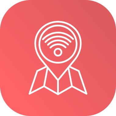 Kablosuz ağ simgesi soyut bir grupta izole edildi