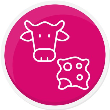 inek simgesi vektör illüstrasyonu