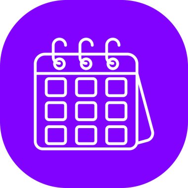 Takvim. Web simgesi basit illüstrasyon