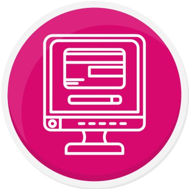 bilgisayar ekranı simgesi, vektör illüstrasyonu