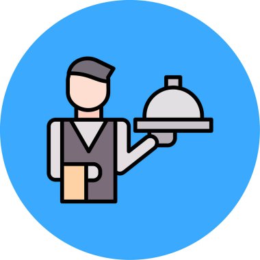 pizza. Web simgesi basit illüstrasyon