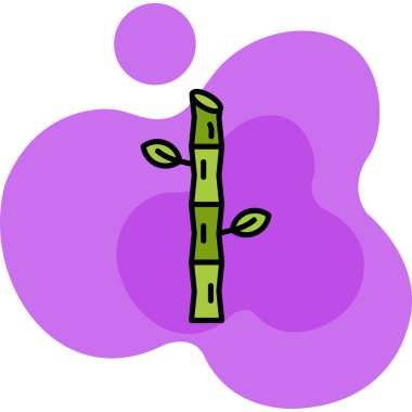 Mor ağaç simgesinin vektör illüstrasyonu