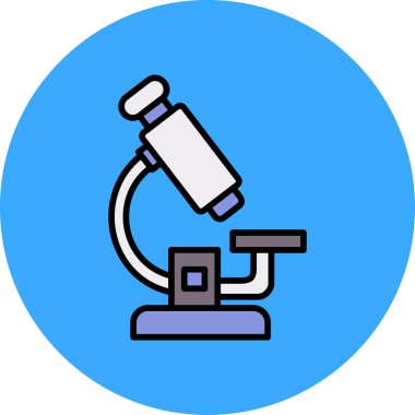 Mikroskop simgesi. Basit resimleme