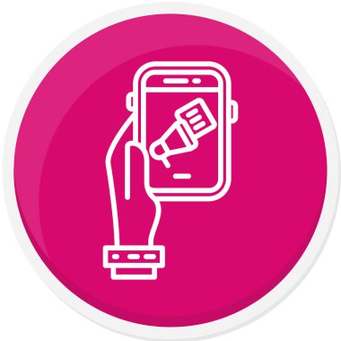 Cep telefonu simgesi, vektör illüstrasyonu