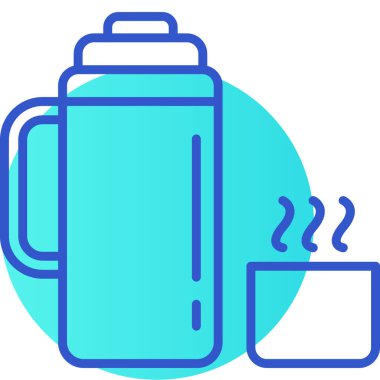 sıcak içecek web simgesi basit illüstrasyon