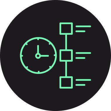 Saat simgesi vektör illüstrasyonu