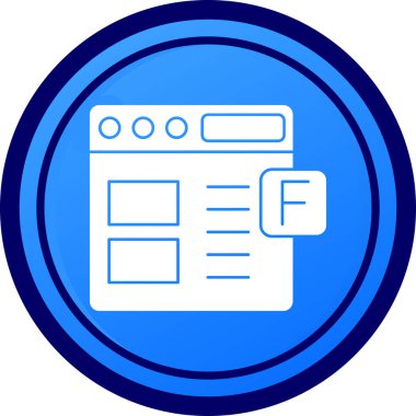 Tarayıcı penceresi. Web simgesi basit illüstrasyon