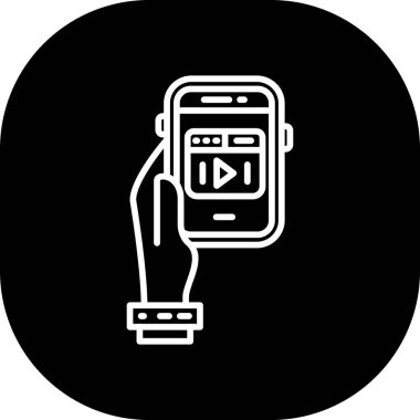 akıllı telefon vektörü glyph düz simge tasarımı