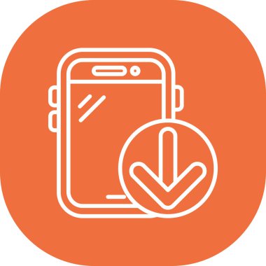 ok ve vektör illüstrasyonlu akıllı telefon