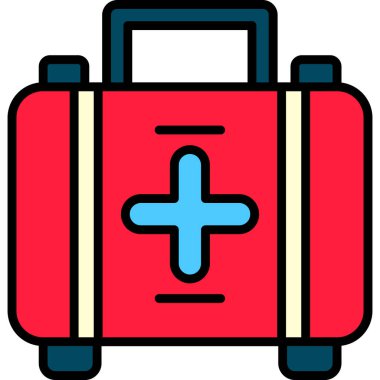 tıbbi çanta vektör simgesi modern basit illüstrasyon