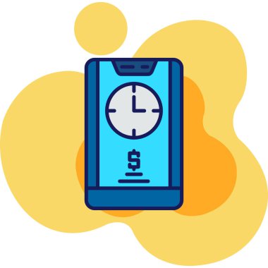 saat zaman simgesi vektör illüstrasyonu