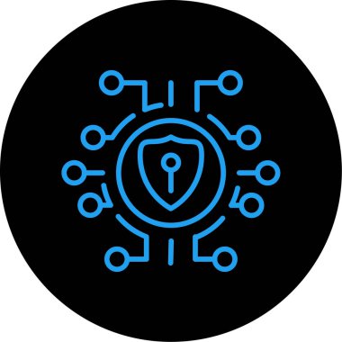 Internet güvenlik simgesi, vektör çizim