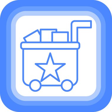 Çöp simgesinin vektör illüstrasyonu