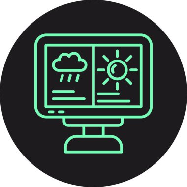 Kişisel ve ticari kullanım için vektör hava durumu simgesi.