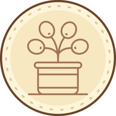 bitki simgesi vektör illüstrasyonu