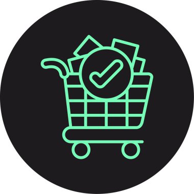 Alışveriş sepeti simgesini, vektör, illüstrasyon