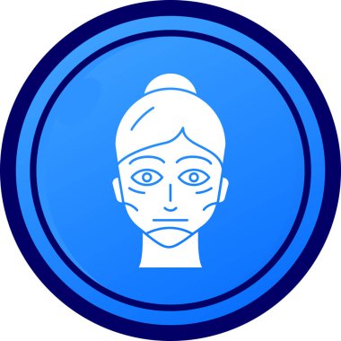 Kadın yüz simgesi modada izole edilmiş arka planda